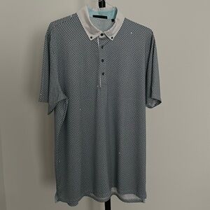 New Blue and White Golf Shirt